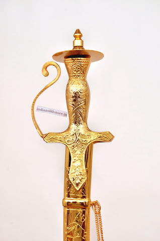 Gold plated Sword (Talwar) - Indian Sikh Store