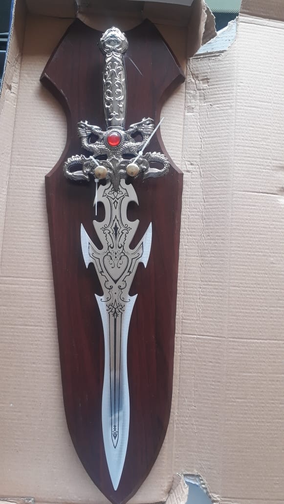 Decorative Wall Hanging Sword Replica (2 ft), Blunt Edge, Display-Only