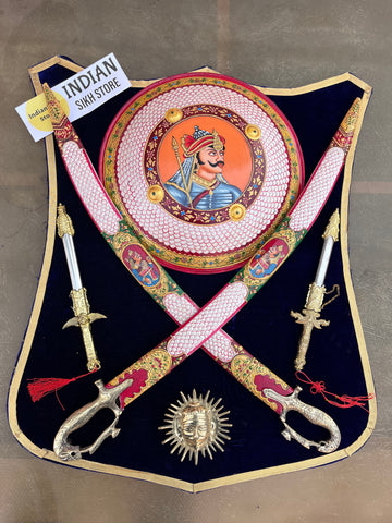 Rajput Dhall Talwar Shield Set-BIG - Indian Sikh Store